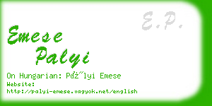 emese palyi business card